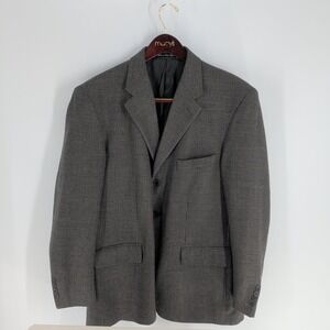 Vintage Barrington Three Button Sport Coat Classic Blazer Charcoal Gray Size 44R